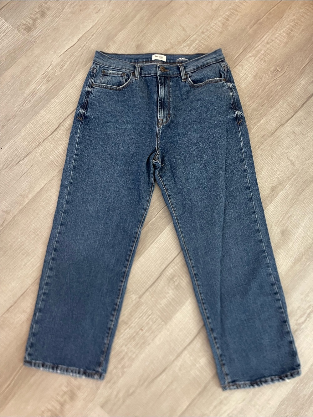 Kensie Medium Blue High-Rise Straight Jeans